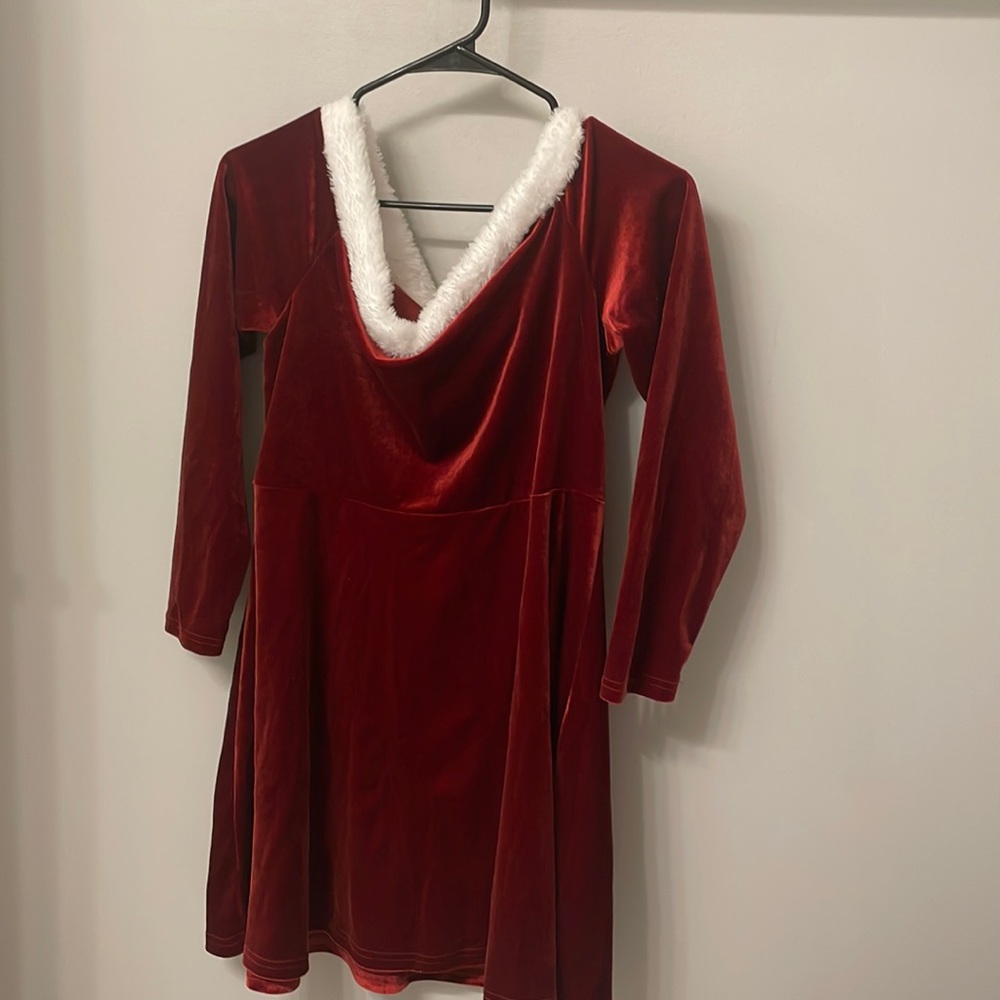 SHEIN OFF SHOULDER CHRISTMAS DRESS